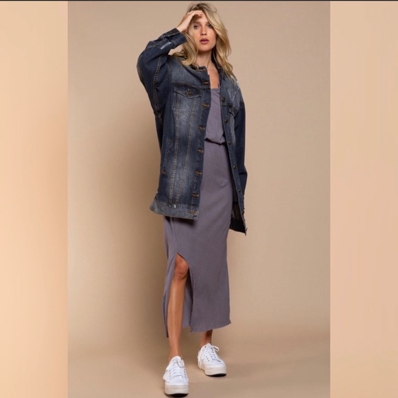 The AUDEN Distressed Boyfriend Denim Jacket - Picture 4 of 13